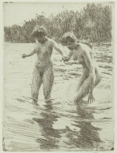 Dwie kąpiące się kobiety autorstwa Anders Leonard Zorn