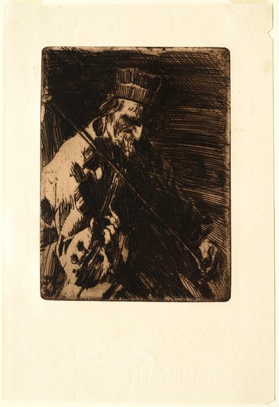 Wiejski skrzypek autorstwa Anders Leonard Zorn