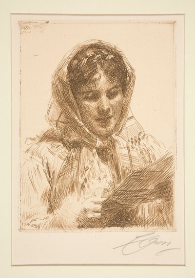 List, 1913 autorstwa Anders Leonard Zorn