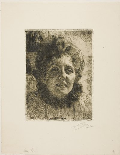 Aurore (pani Aurore Klintberg, z domu Oxenstierna, głowa) autorstwa Anders Zorn