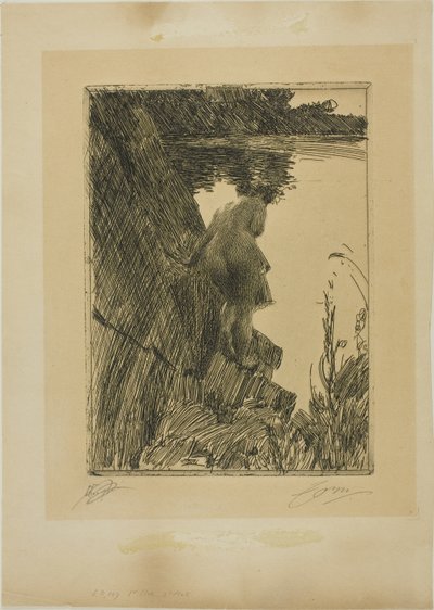 Kąpiący się (wieczór) II autorstwa Anders Leonard Zorn