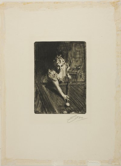 Bilard autorstwa Anders Leonard Zorn