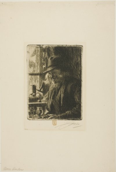 Bosl Anders, zegarmistrz w Mora autorstwa Anders Leonard Zorn