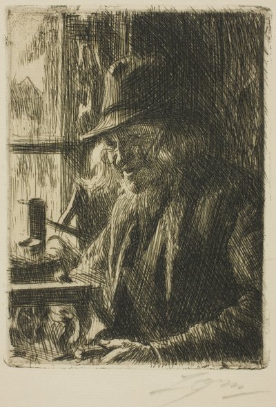 Bosl Anders, zegarmistrz w Mora autorstwa Anders Leonard Zorn