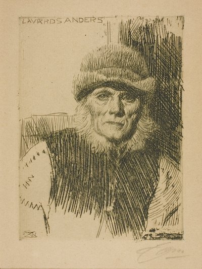 Dalecarlian Chłop (Lavards Anders) autorstwa Anders Leonard Zorn