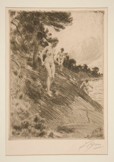 Przerażony autorstwa Anders Leonard Zorn
