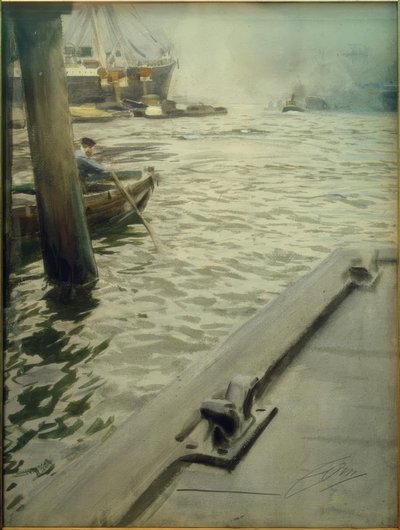 W porcie w Hamburgu autorstwa Anders Leonard Zorn
