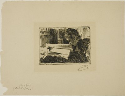 Pani czytająca (pani Zorn) autorstwa Anders Leonard Zorn