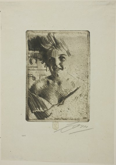 Roześmiany model I autorstwa Anders Leonard Zorn