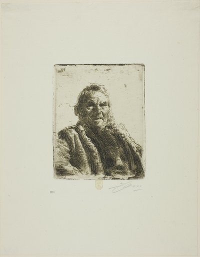 Stary żołnierz („Książę”) autorstwa Anders Leonard Zorn