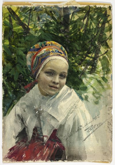 Portret dziewczyny autorstwa Anders Leonard Zorn