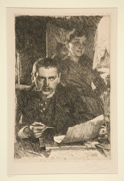 Portret artysty i jego żony autorstwa Anders Leonard Zorn
