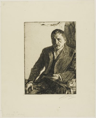 Autoportret 1904 II autorstwa Anders Leonard Zorn