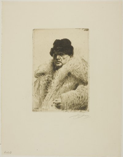 Autoportret 1916 autorstwa Anders Leonard Zorn