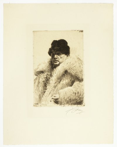 Autoportret 1916 autorstwa Anders Leonard Zorn
