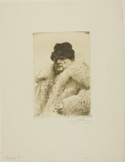 Autoportret 1916 autorstwa Anders Leonard Zorn