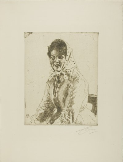 Dziewczyna ze Skery autorstwa Anders Leonard Zorn