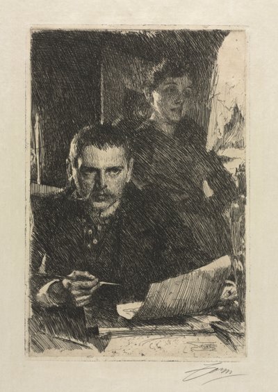 Artysta i jego żona autorstwa Anders Leonard Zorn
