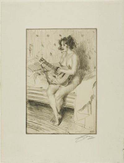 Gitarzysta autorstwa Anders Leonard Zorn
