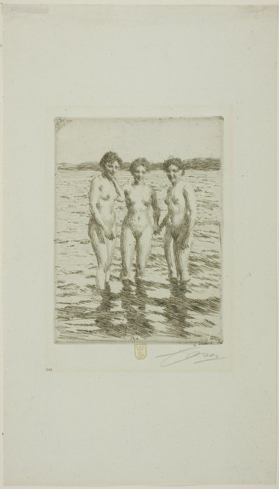 Trzy Gracje autorstwa Anders Leonard Zorn
