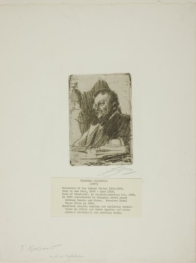 Theodore Roosevelt autorstwa Anders Leonard Zorn