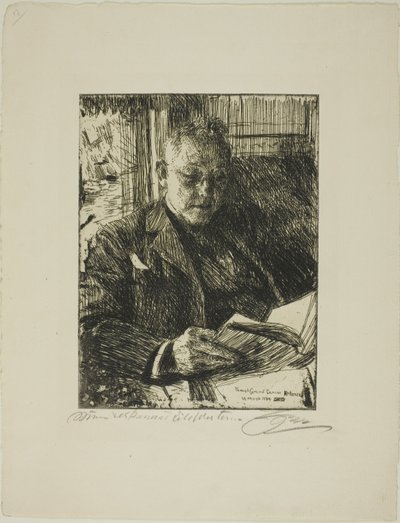 Towarzysz Podróży (Pan Ch. Deering) autorstwa Anders Leonard Zorn