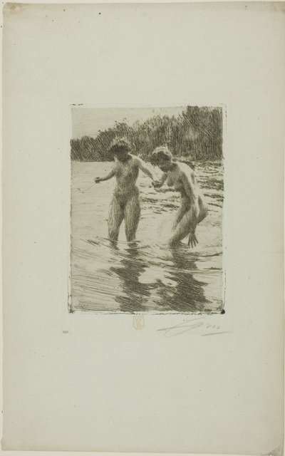 Dwóch Kąpiących się autorstwa Anders Leonard Zorn