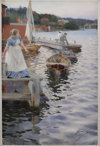 Docieranie fal autorstwa Anders Leonard Zorn