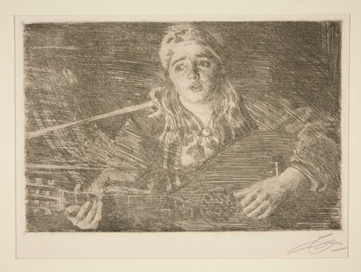 Kobieta ze szwedzką lutnią autorstwa Anders Leonard Zorn