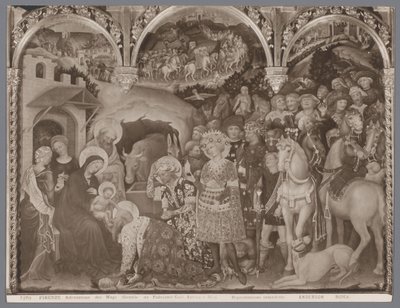 Reprodukcja fotograficzna obrazu Adoracja Trzech Króli autorstwa Gentile da Fabriano Firenze, Adorazione dei Magi (Gentile da Fabriano) Gall. Antica e Mod. (tytuł na obiekcie) autorstwa Anderson (firma)