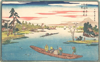 Widok późnej wiosny w Masaki, 1831., 1831. autorstwa Ando Hiroshige