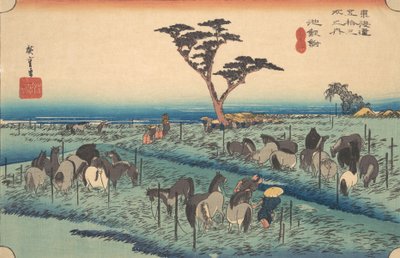 Chiriu, stacja nr 40, ok. godz. 1834., ca. 1834. autorstwa Ando Hiroshige