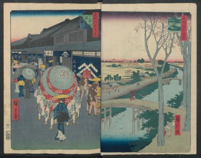 Ujeżdżalnia Hatsune, 1856-58., 1856-58 autorstwa Ando Hiroshige