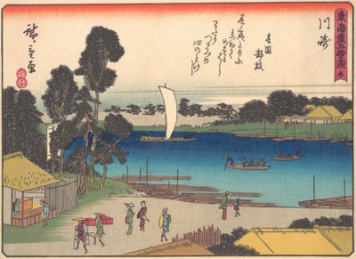 Kawasaki, z serii Pięćdziesiąt trzy stacje drogi Tokaido, początek XX wieku. autorstwa Ando Hiroshige