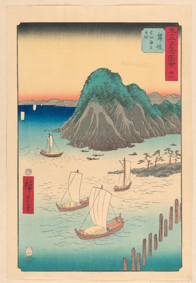 Maisaka z serii 53 Stacje Tokaido autorstwa Ando Hiroshige