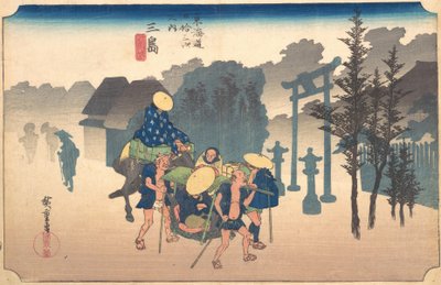 Poranna mgła, XIX wiek. autorstwa Ando Hiroshige
