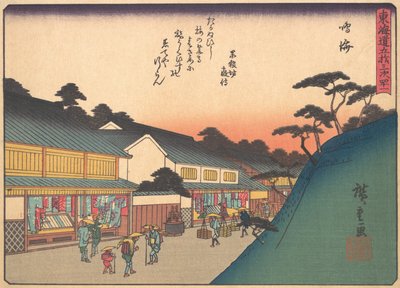 Narumi, z serii Pięćdziesiąt trzy stacje drogi Tokaido, początek..., początek XX wieku. autorstwa Ando Hiroshige