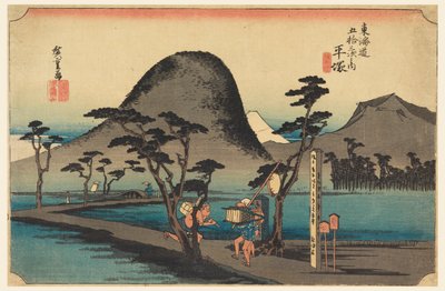 Nawate Gway (Hiratsuka), członek Te Fifty-Three S Tachion z Te Urbane Roa d (Urbanity Goshuzan Tsugi-no-uchi) autorstwa Ando Hiroshige