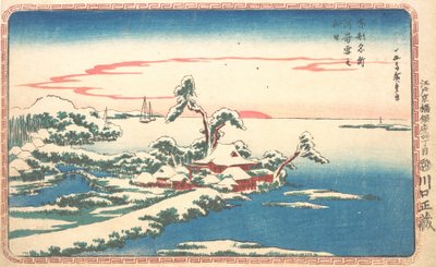 Nowy Rok Śnieg po Śniegu w Susaki, ok. godz. 1831., ca. 1831. autorstwa Ando Hiroshige