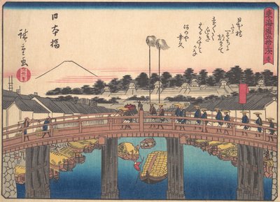 Nihonbashi z serii Pięćdziesiąt trzy stacje drogi Tokaido, początek XX wieku. autorstwa Ando Hiroshige