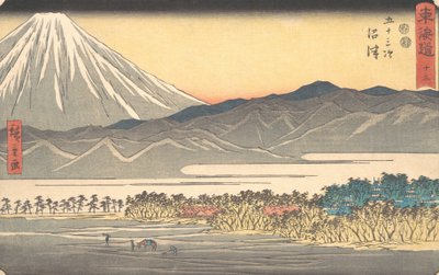 Numazu, jak 1840 r., ok. 1840 r. 1840. autorstwa Ando Hiroshige