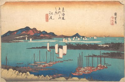 Panorama Lasu Sosnowego Miwo z Ejiri, 1834., 1834. autorstwa Ando Hiroshige