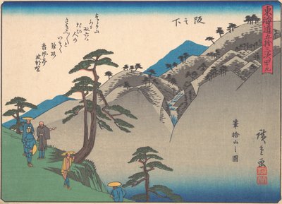 Sakanoshita, z serii Pięćdziesiąt trzy stacje drogi Tokaido, e..., początek XX wieku. autorstwa Ando Hiroshige