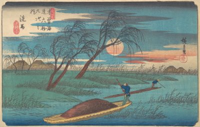 Stacja Senba, ca. 1836., ca. 1836. autorstwa Ando Hiroshige