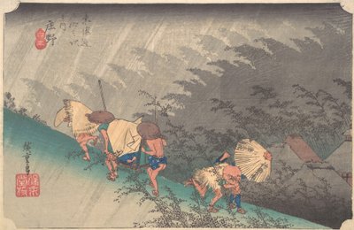 Sudden Shower in Shono, ca. 1833-34., ca. 1833-34. autorstwa Ando Hiroshige