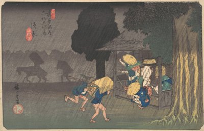 Suhara, z Sześćdziesięciu dziewięciu stacji Kisokaido, ca. 1838., ca. 1838. autorstwa Ando Hiroshige