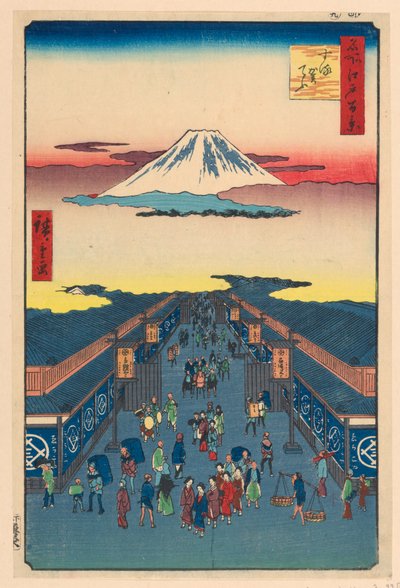Ulica Suruga (Suruga-cho) z serii Sto słynnych widoków Edo autorstwa Ando Hiroshige