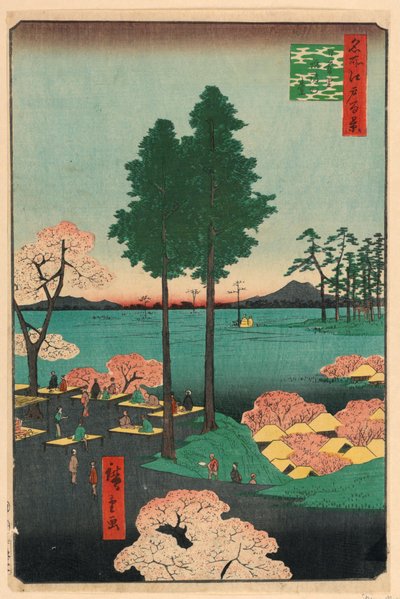 Suwa Bluff, Nippori (Nippori, Suwa-no-dai) Z serialu Sto słynnych widoków Edo autorstwa Ando Hiroshige