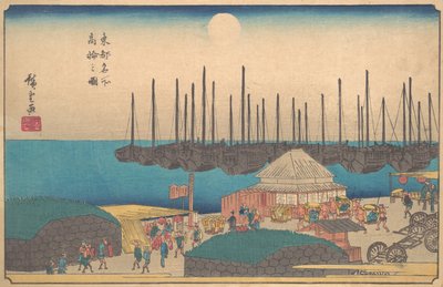 Rysunek Takanawy, ? 1841. , komar. 1841. autorstwa Ando Hiroshige