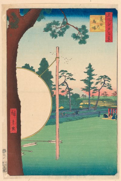 Takata Riding Grounds (Takata-no-baba) z serii Sto słynnych widoków Edo autorstwa Ando Hiroshige